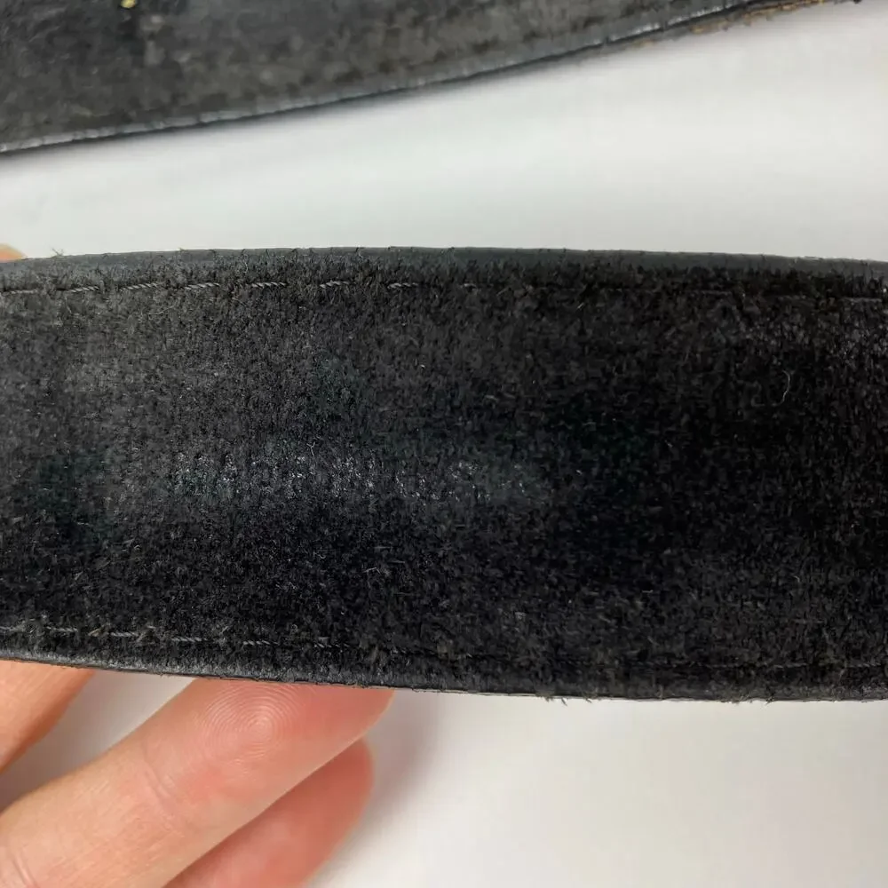 Duluth Trading Company Mens Size 46 Ranger Work Belt Black Leather Made USA